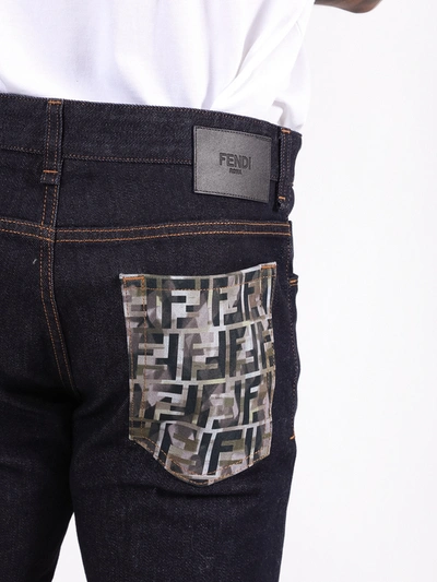 Shop Fendi Camo Pocket Patch Jean
