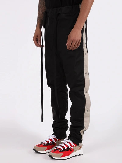 Striped Baggy Tearaway Pant In Black