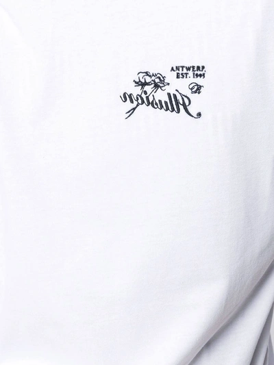 Shop Raf Simons Illusion Logo T-shirt In White