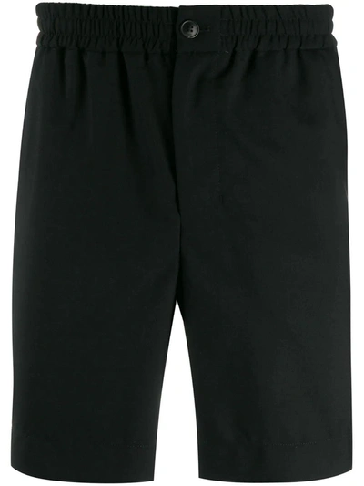 Shop Ami Alexandre Mattiussi Wool Bermuda Shorts In Black