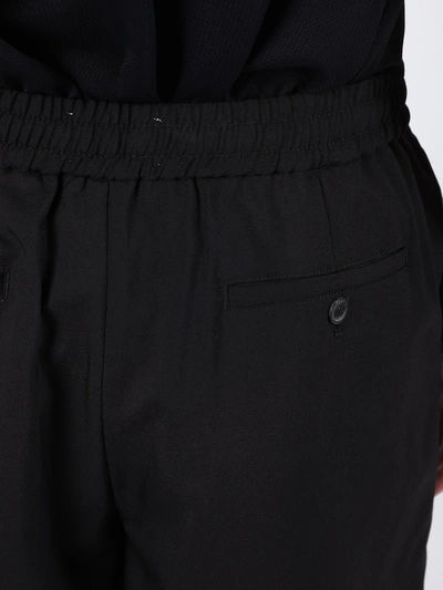 Shop Ami Alexandre Mattiussi Wool Bermuda Shorts In Black