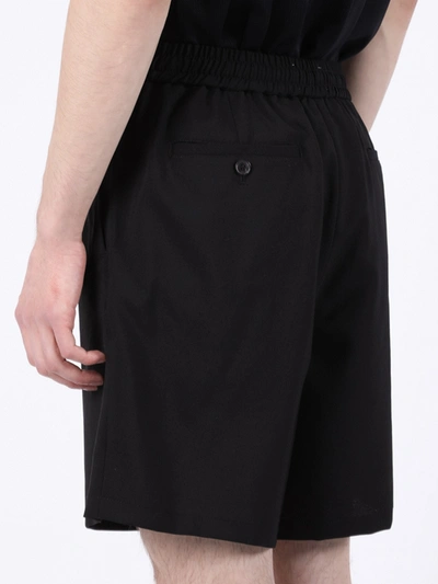 Shop Ami Alexandre Mattiussi Wool Bermuda Shorts In Black