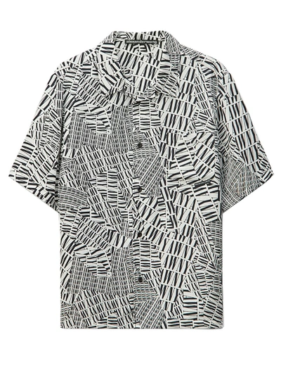 Shop Alexander Wang Short-sleeved Logo Shirt In Black & White