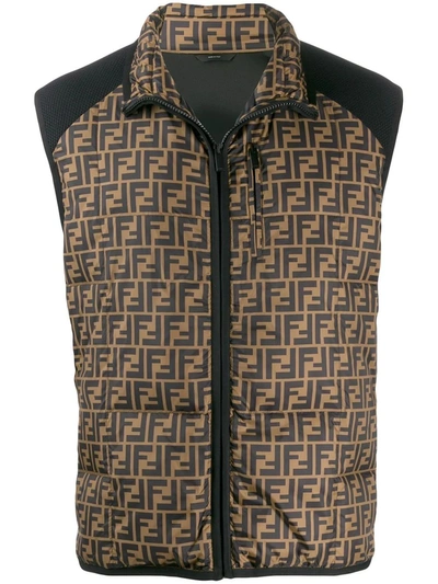 Shop Fendi Ff Logo Down Vest