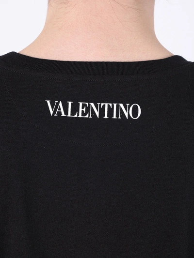 Shop Valentino Dragon Garden Graphic Print T-shirt Blue