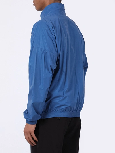 Shop Givenchy Blue Logo Windbreaker Jacket