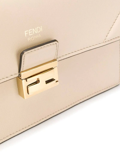 Shop Fendi Kan-u Wallet On Chain, Ivory In Neutral