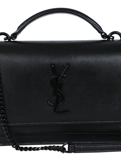 Shop Saint Laurent Sunset Leather Shoulder Bag