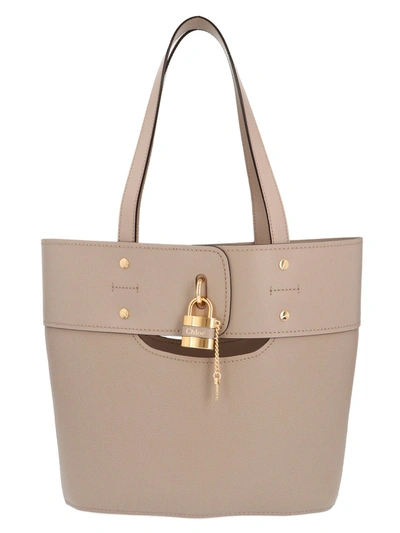 Shop Chloé Grey Medium Aby Tote