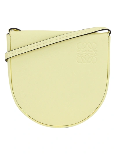 Shop Loewe Pale Lime Small Heel Pouch Bag In Yellow