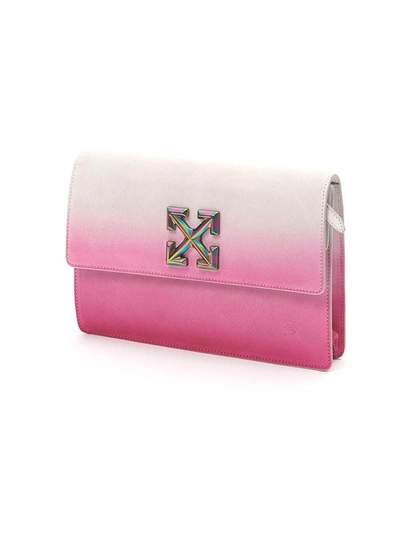 Shop Off-white Pink Sprayed Jitney Cross-body Bag