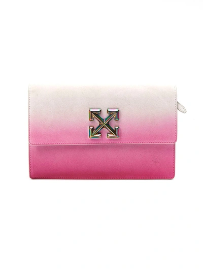 Shop Off-white Pink Sprayed Jitney Cross-body Bag