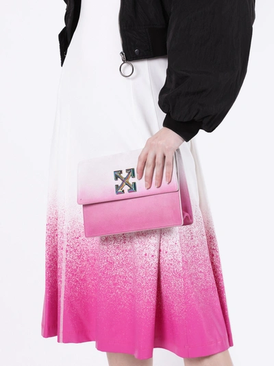 Shop Off-white Pink Sprayed Jitney Cross-body Bag