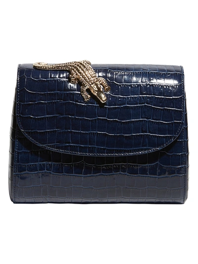 Shop Amélie Pichard Abag Croco Bleu Marine In Blue