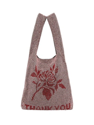 Shop Alexander Wang Embellished Mini Wangloc 'thank You' Shopper Tote In Red