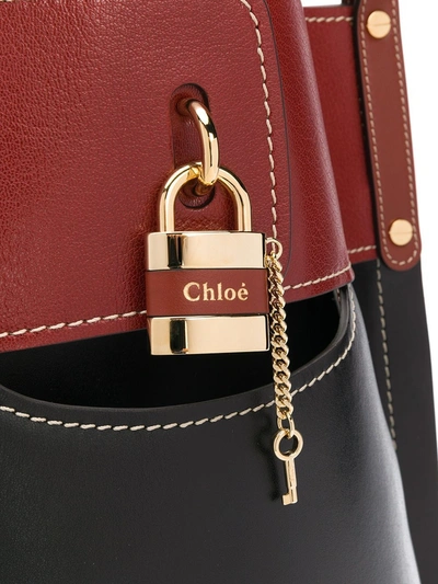 Shop Chloé Red And Black Aby Shoulder Bag
