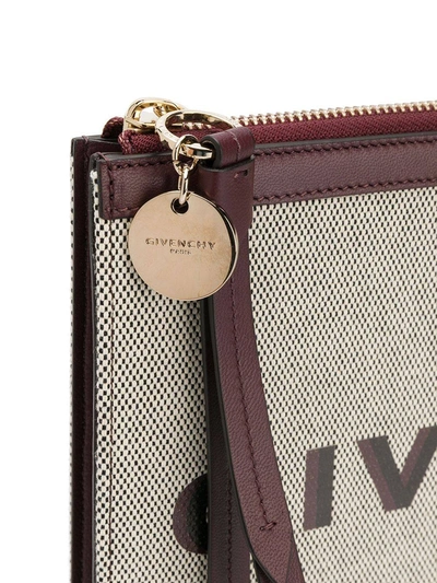 Shop Givenchy Large Bond Logo Clutch In Multicolor