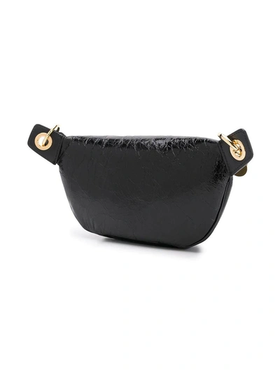 Shop Givenchy Black Crackled Leather Id Belt Bag