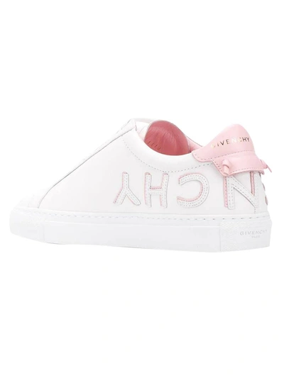 Shop Givenchy Pink Reverse Low Top Sneakers