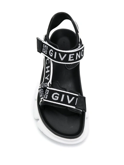Shop Givenchy Black And White Jaw Sandal In Black & White