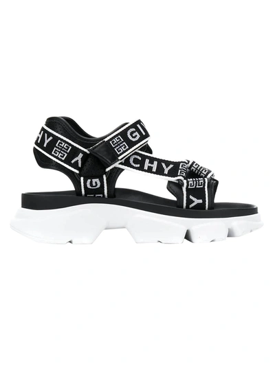 Shop Givenchy Black And White Jaw Sandal In Black & White