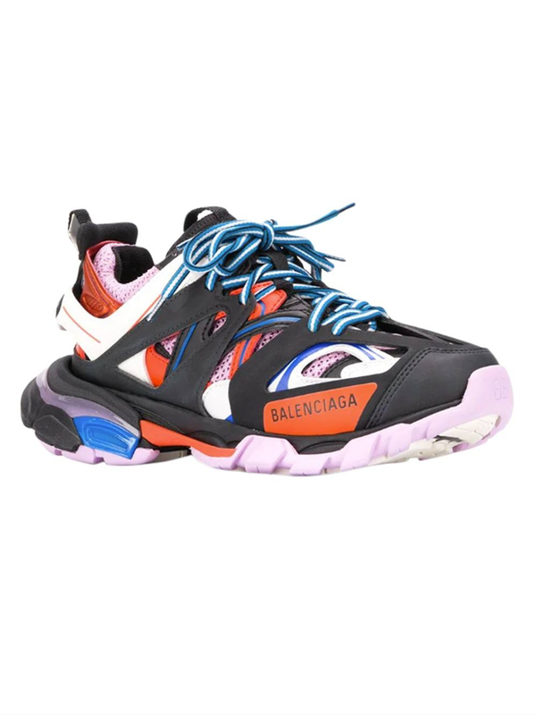 balenciaga track black orange pink