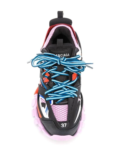 Shop Balenciaga Track Sneakers Black Orange Pink In Multicolor