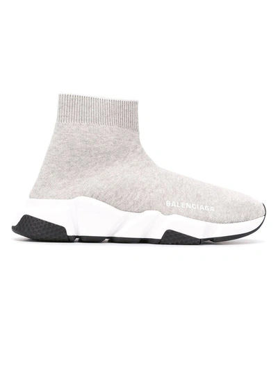 Balenciaga Stretch-knit High-top Sock Trainer In Grey | ModeSens