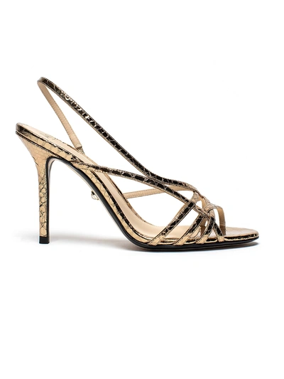 Shop Alevì Metallic Bronze Tiffany Sandal