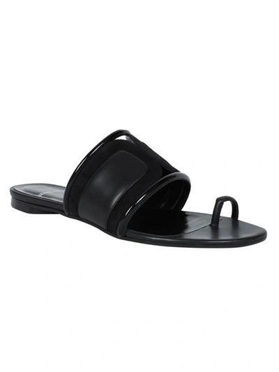 Shop Pierre Hardy Black Mini Targa Mule Sandals