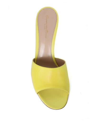 Shop Gianvito Rossi Yellow Mule Sandals