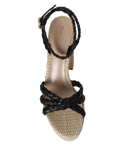 Shop Gianvito Rossi Raffia Platform Sandals