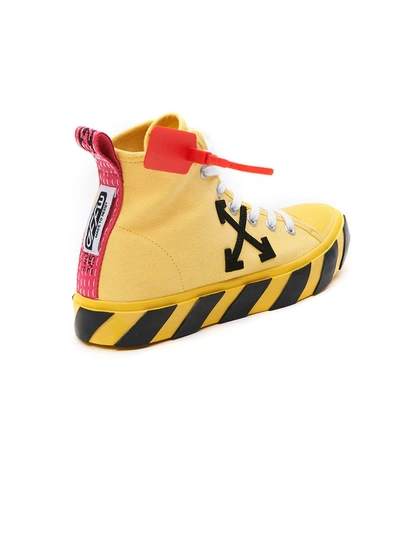 Shop Off-white Mid-top Arrow Logo Sneakers