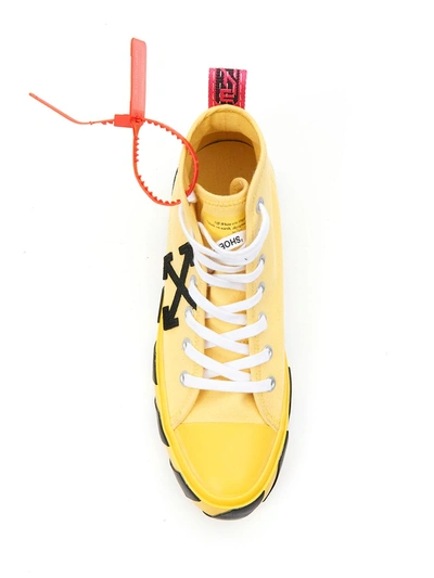 Shop Off-white Mid-top Arrow Logo Sneakers