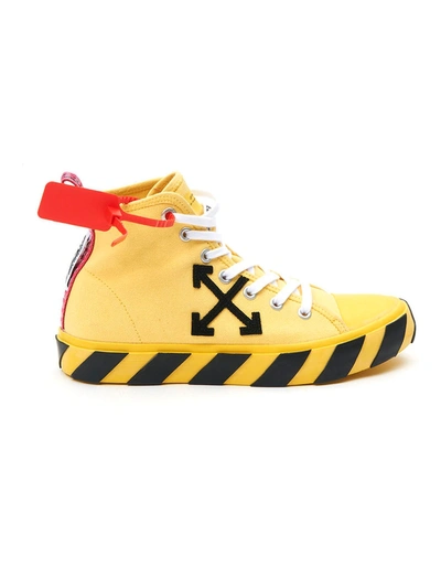 Shop Off-white Mid-top Arrow Logo Sneakers