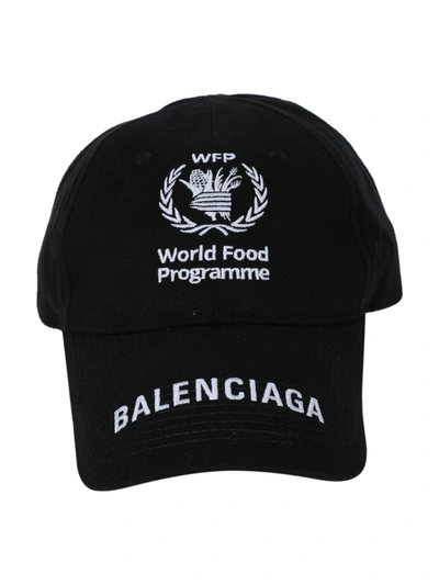 Shop Balenciaga Wfp Logo Cap In Black & White