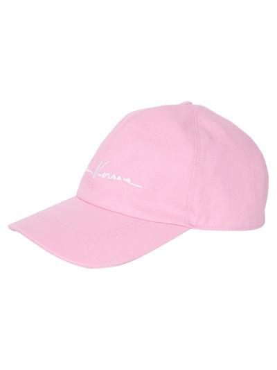 Shop Versace Pink Logo Baseball Cap