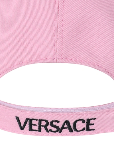 Shop Versace Pink Logo Baseball Cap