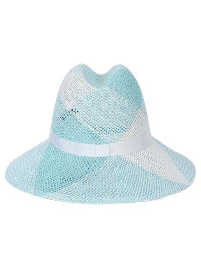 Shop Maison Michel Check Straw Ginger Hat