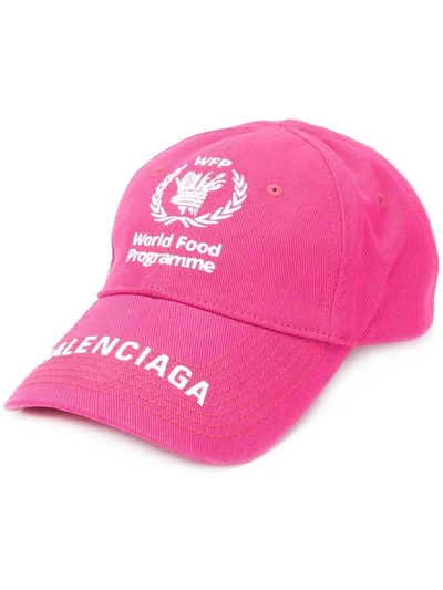 Shop Balenciaga X World Food Programme Pink Cap