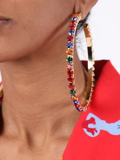 Shop Area Multicolored Embellished Hoop Earring