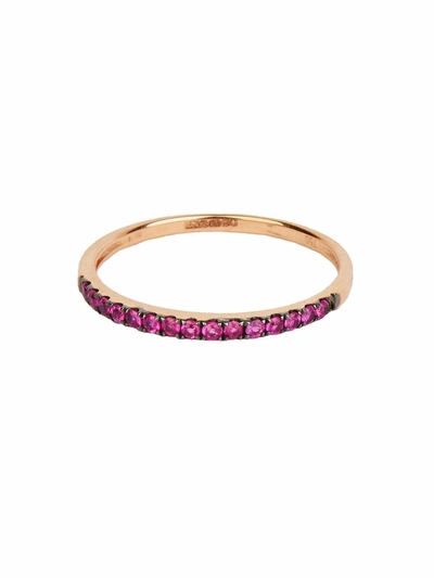 Shop Rosa De La Cruz 18kt Rose Gold Ruby Eternity Ring