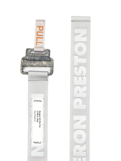Shop Heron Preston Reflective Tape Belt Ice Grey