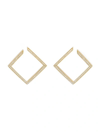 Shop Azlee White Light Pave Earrings