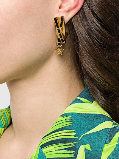 Shop Versace Gold Bamboo Earrings