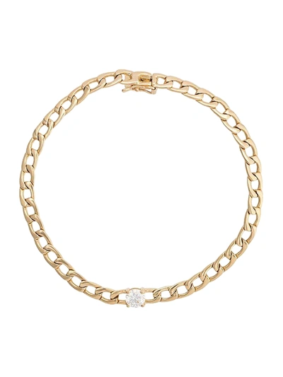 Shop Anita Ko 18kt Yellow Gold Chain Link Diamond Bracelet