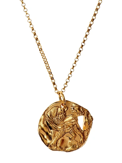 Shop Alighieri 24kt Gold-plated Bronze Dog Necklace