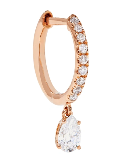 Shop Anita Ko 18kt Rose Gold Huggie Diamond Earring