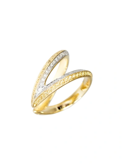 Shop Ralph Masri Diamond And Sapphire Modernist Ring