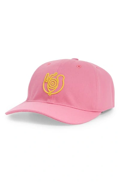Shop Loewe Logo Embroidered Baseball Cap In Medium Pink